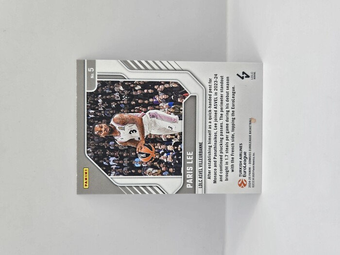 24-25 PANINI DONRUSS EUROLEAGUE LDLC ASVEL PARIS LEE ''EUROLEAGUE LEADERS'' SILVER LASER 048/149