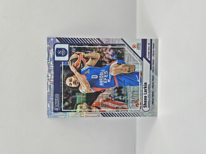 24-25 PANINI DONRUSS EUROLEAGUE ANADOLU EFES SHANE LARKIN PURPLE PRESS PROOF 234/275