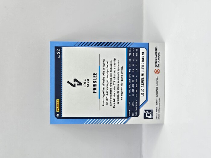 24-25 PANINI DONRUSS EUROLEAGUE LDLC ASVEL PARIS LEE PURPLE PRESS PROOF 175/275