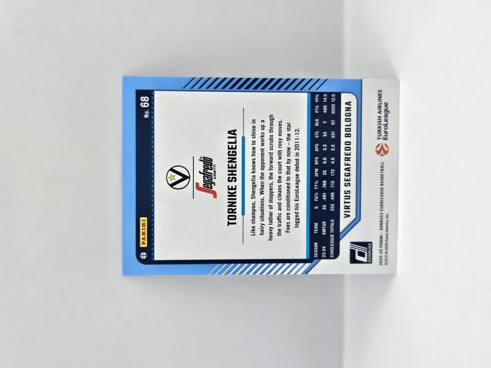 24-25 PANINI DONRUSS EUROLEAGUE VIRTUS BOLOGNA TORNIKE SHENGELIA 25TH ANNIVERSARY 17/25