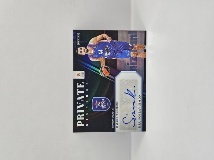24-25 PANINI DONRUSS EUROLEAGUE ANADOLU EFES KRUNOSLAV SIMON ''PRIVATE SIGNINGS''