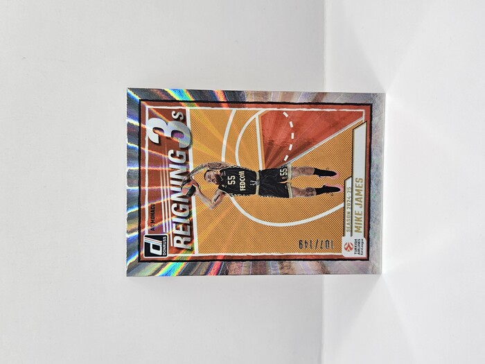 24-25 PANINI DONRUSS EUROLEAGUE MONACO MIKE JAMES REIGNING 3S SILVER LASER 107/149