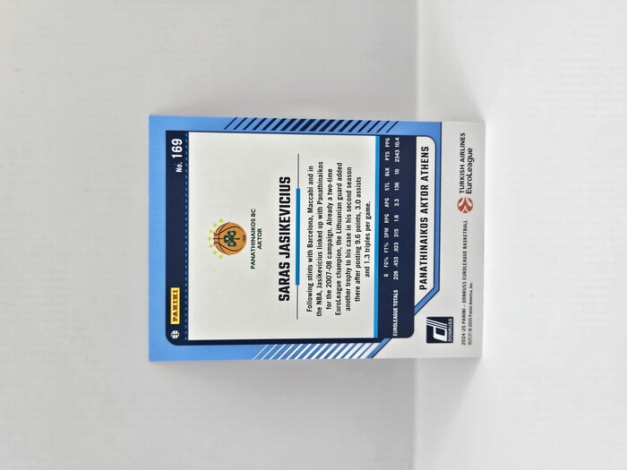 24-25 PANINI DONRUSS EUROLEAGUE PANATHINAIKOS SARAS JASIKEVICIUS ORANGE LAZER 23/75