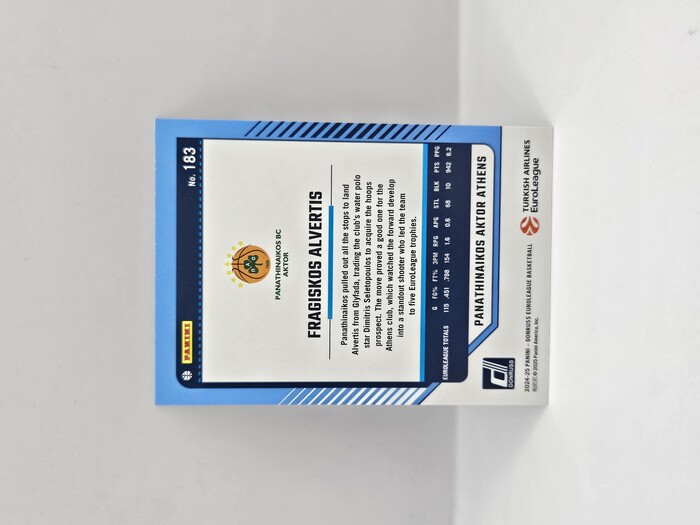 24-25 PANINI DONRUSS EUROLEAGUE PANATHINAIKOS FRAGISKOS ALVERTIS SILVER LAZER 120/149