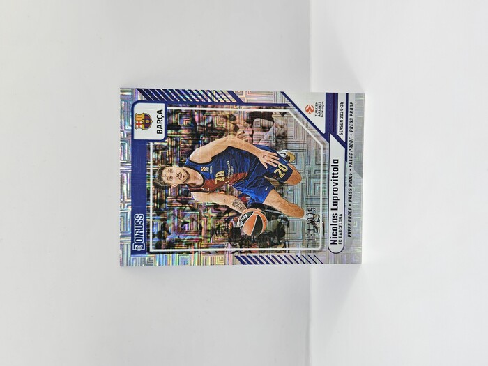 24-25 PANINI DONRUSS EUROLEAGUE BARCELONA NICOLAS LAPROVITTOLA PURPLE PRESS PROOF 184/275