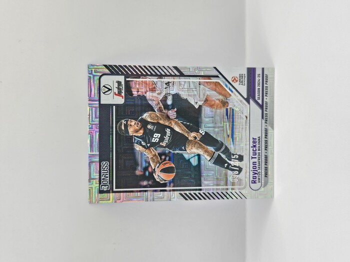 24-25 PANINI DONRUSS OPTIC EUROLEAGUE VIRTUS BOLOGNA RAYJON TUCKER PURPLE PRESS PROOF 098/275