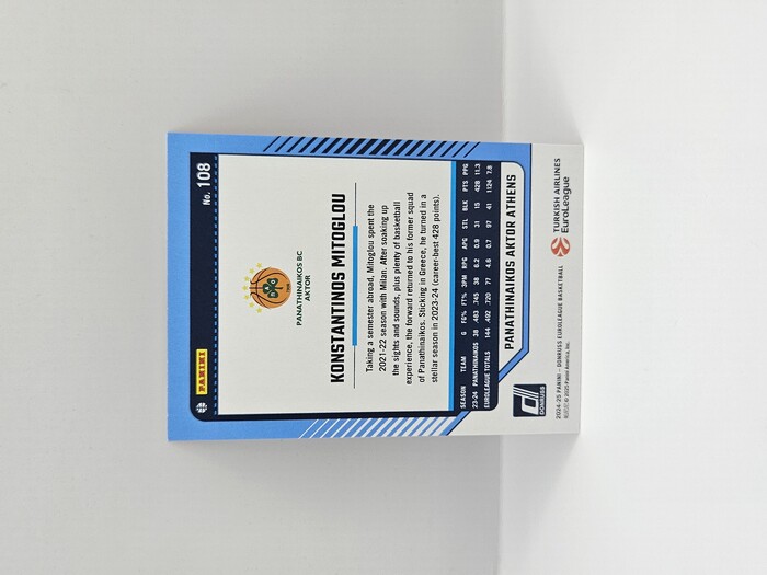 24-25 PANINI DONRUSS EUROLEAGUE PANATHINAIKOS KOSTANTINOS MITOGLOU ORANGE LASER 08/75