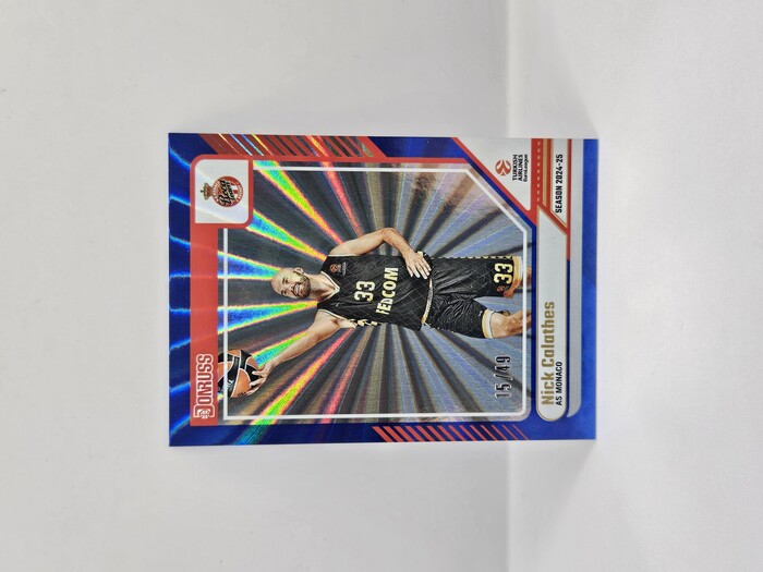 24-25 PANINI DONRUSS EUROLEAGUE MONACO NICK CALATHES BLUE LASER 15/49