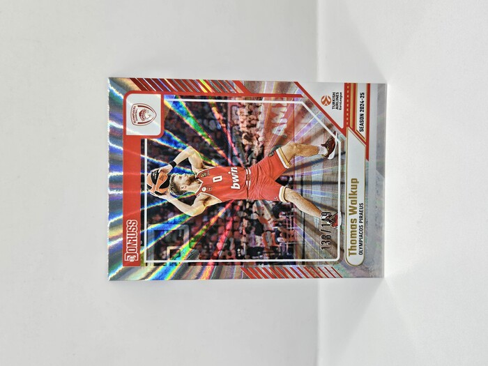 2024-25 PANINI DONRUSS EUROLEAGUE OLYMPIACOS THOMAS WALKUP SILVER LASER 138/149