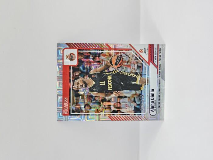 24-25 PANINI DONRUSS EUROLEAGUE MONACO ALPHA DIALLO PURPLE PRESS PROOF 199/275
