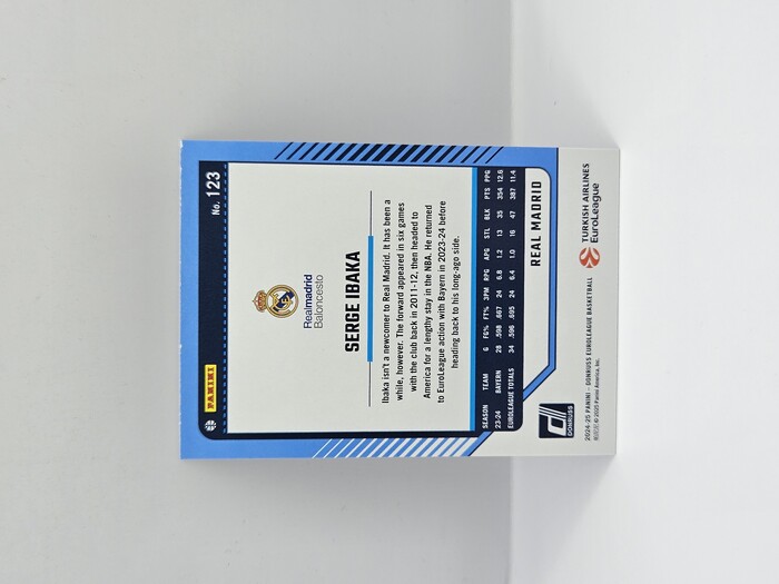 24-25 PANINI DONRUSS EUROLEAGUE REAL MADRID SERGE IBAKA SILVER LAZER 028/149