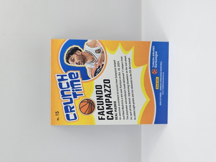 24-25 PANINI DONRUSS EUROLEAGUE REAL MADRID FACUNDO CAMPAZZO SILVER LAZER CRUNCH TIME 015/149