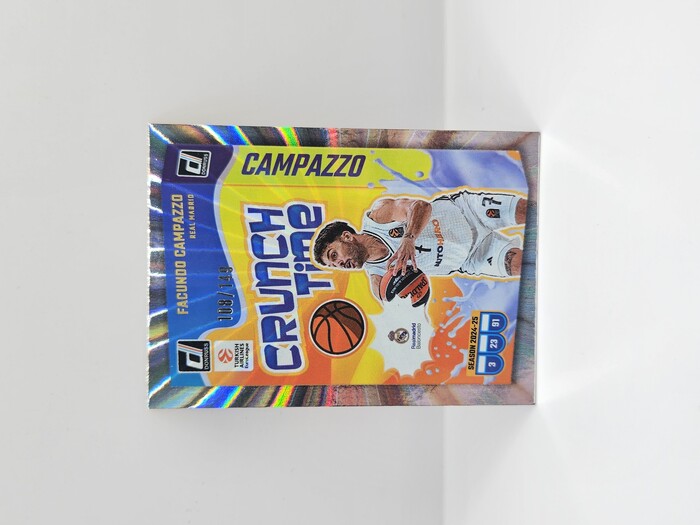 24-25 PANINI DONRUSS EUROLEAGUE REAL MADRID FACUNDO CAMPAZZO SILVER LAZER CRUNCH TIME 108/149