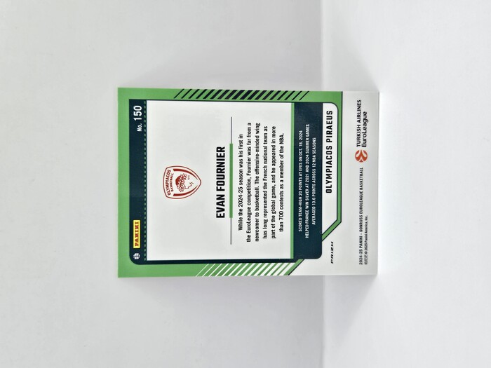 2024-25 PANINI DONRUSS EUROLEAGUE OLYMPIACOS EVAN FOURNIER WHITE SPARKL