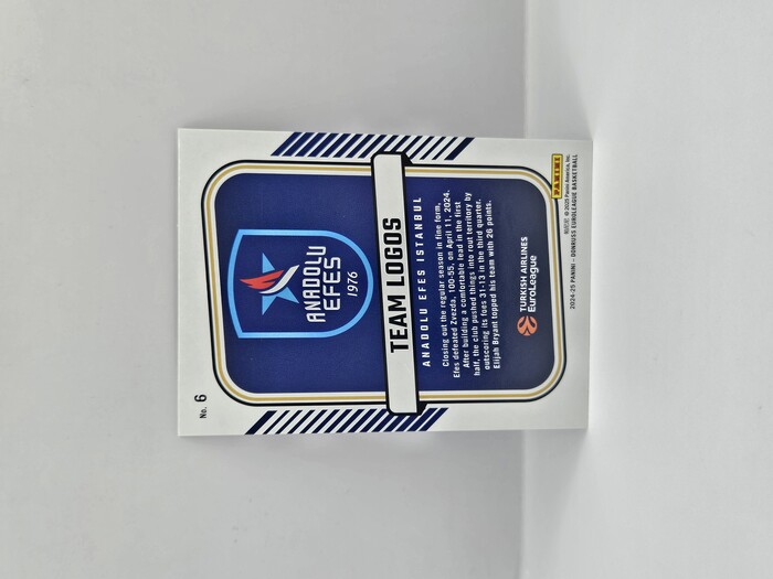 24-25 PANINI DONRUSS EUROLEAGUE ANADOLU EFES TEAM LOGO SILVER LASER 064/149