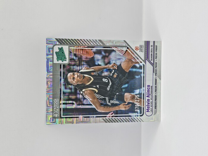 24-25 PANINI DONRUSS EUROLEAGUE LDLC ASVEL MELVIN AJINCA PURPLE RPESS PROOF 076/275