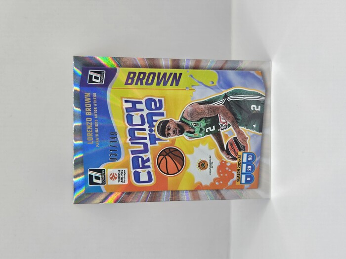 24-25 PANINI DONRUSS EUROLEAGUE PANATHINAIKOS LORENZO BROWN CRUNCH TIME SILVER LAZER 031/149