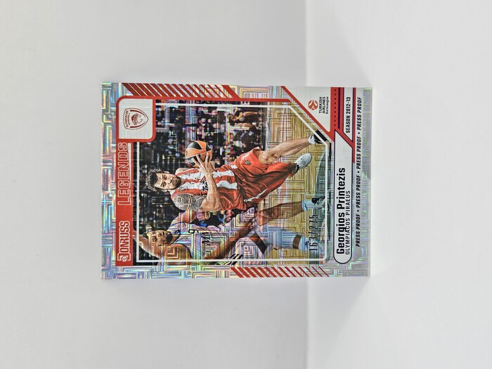 2024-25 PANINI DONRUSS EUROLEAGUE OLYMPIACOS GEORGIOS PRINTEZIS PURPLE PRESS PROOF 163/275