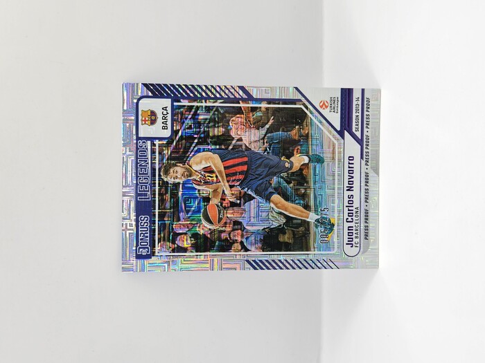 24-25 PANINI DONRUSS EUROLEAGUE BARCELONA JUAN CARLOS NAVARRO PURPLE PRESS PROOF 005/275