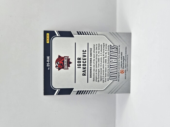 24-25 PANINI DONRUSS EUROLEAGUE BASKONIA IGOR RAKOCEVIC ''DOMINATORS'' RED LASER AUTOGRAPH 53/99