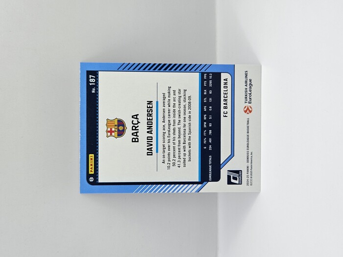 24-25 PANINI DONRUSS EUROLEAGUE BARCELONA DAVID ANDERSEN PURPLE PRESS PROOF 126/275