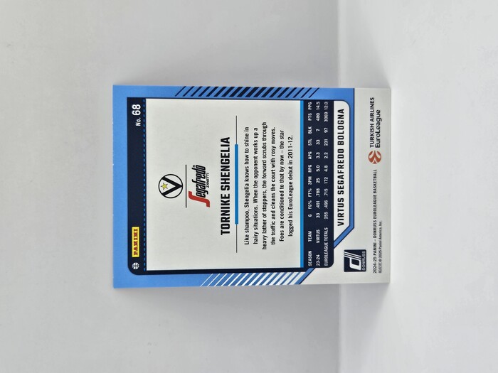 24-25 PANINI DONRUSS  EUROLEAGUE VIRTUS BOLOGNA TORNIKE SHENGELIA PURPLE LASER 57/99