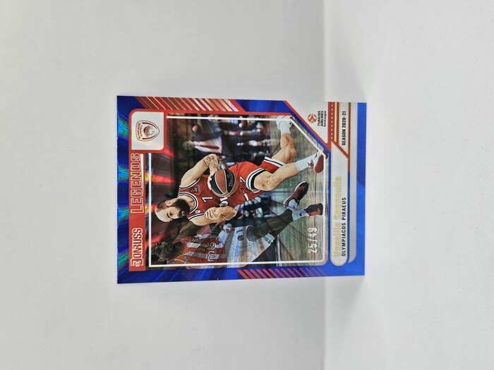 2024-25 PANINI DONRUSS EUROLEAGUE OLYMPIACOS VASSILIS SPANOULIS BLUE LASER 25/49