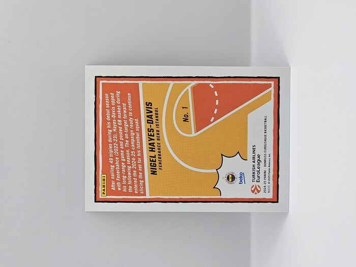 24-25 PANINI DONRUSS EUROLEAGUE FENERBAHCE NIGEL HAYES-DAVIS REIGNING 3S SILVER LAZER 021/149