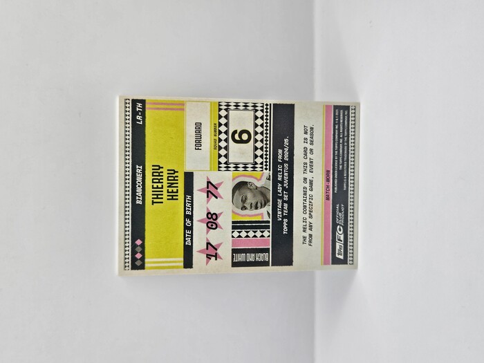 2025 TOPPS JUVENTUS TEAM SET TIERRY HENRY PATCH 05/99