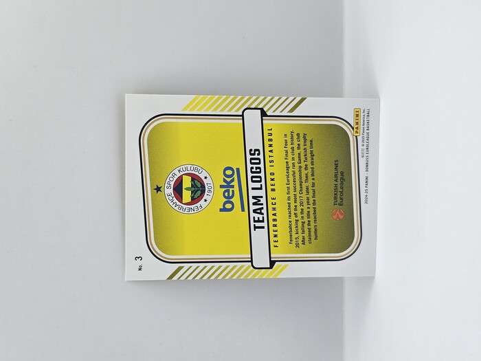 24-25 PANINI DONRUSS EUROLEAGUE FENERBAHCE TEAM LOGO GOLD LAZER 07/10