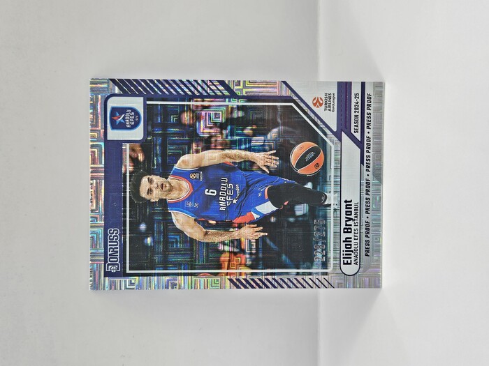 24-25 PANINI DONRUSS EUROLEAGUE ANADOLU EFES ELIJAH BRYANT PURPLE PRESS PROOF 228/275