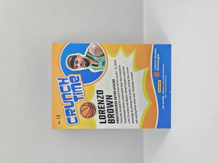 24-25 PANINI DONRUSS EUROLEAGUE PANATHINAIKOS LORENZO BROWN CRUNCH TIME SILVER LAZER 031/149
