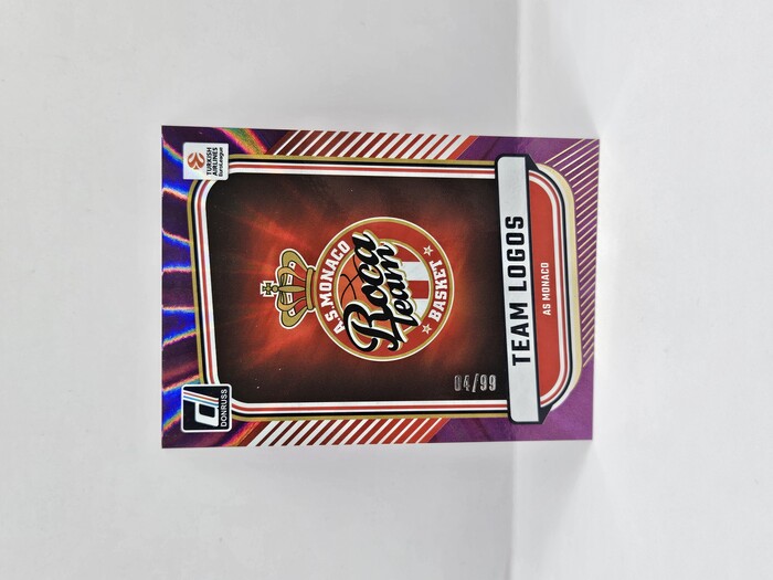 24-25 PANINI DONRUSS EUROLEAGUE MONACO TEAM LOGO PURPLE LASER 04/99
