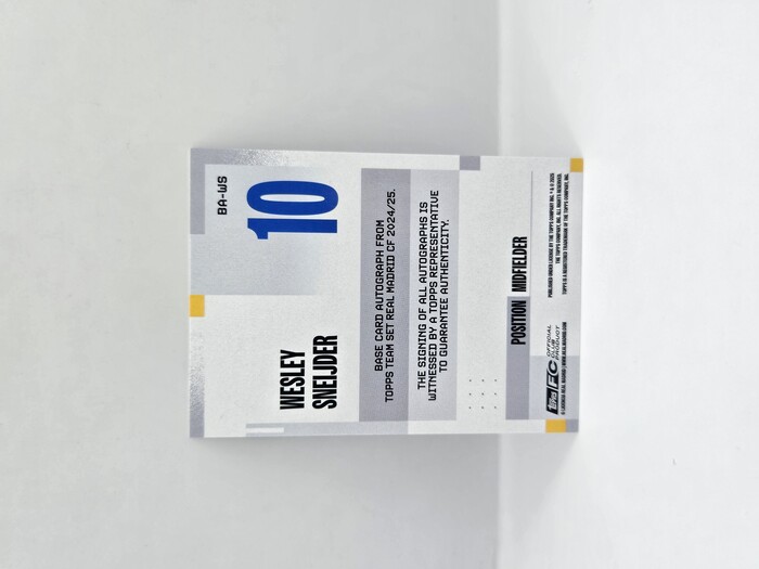 2025 TOPPS REAL MADRID TEAM SET WESLEY SNEIJDER AUTOGRAPH 202/250