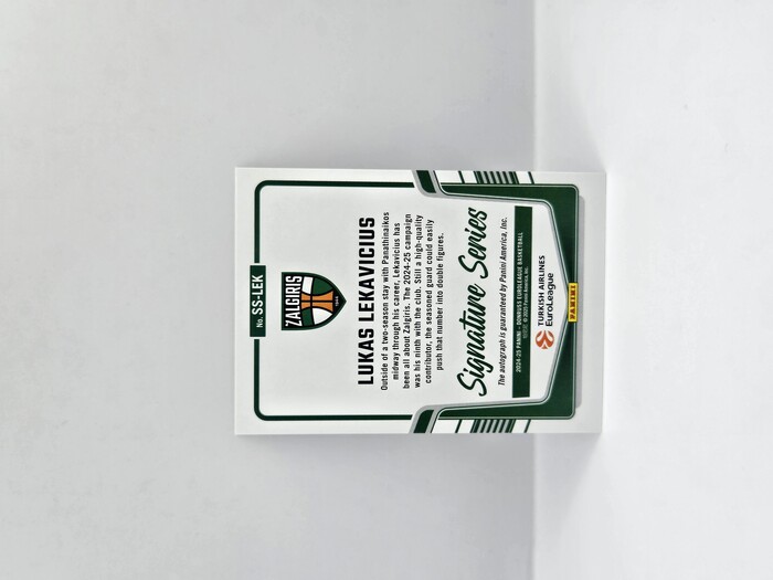 24-25 PANINI DONRUSS EUROLEAGUE ZALGIRIS LUKAS LEKAVICIUS ''SIGNATURE SERIES'' AUTOGRAPH