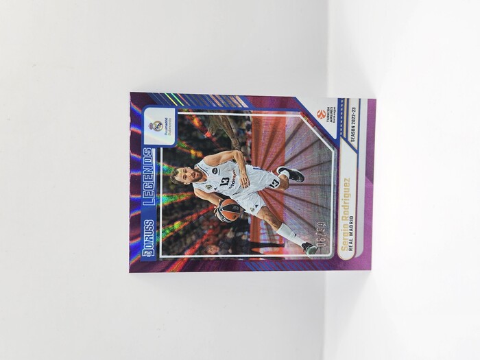 24-25 PANINI DONRUSS EUROLEAGUE REAL MADRID SERGIO RODRIGUEZ PURPLE LAZER 08/99