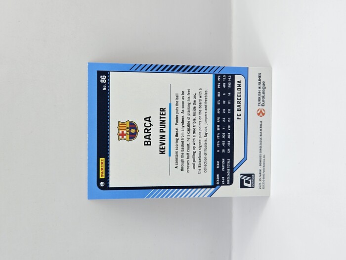 24-25 PANINI DONRUSS EUROLEAGUE BARCELONA KEVIN PUNTER ORANGE LASER 12/75