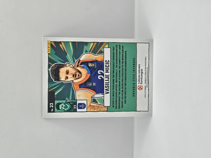 24-25 PANINI DONRUSS EUROLEAGUE ANADOLU EFES VASILIJE MISIC NET MARVELS SILVER LASER 010/149