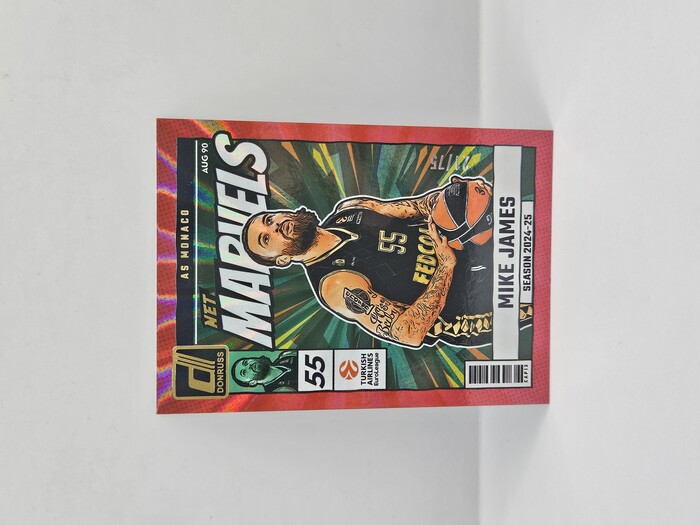 24-25 PANINI DONRUSS EUROLEAGUE MONACO MIKE JAMES NET MARVELS RED LASER 21/75