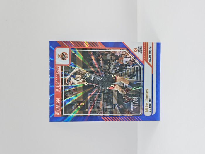 24-25 PANINI DORNUSS EUROLEAGUE MONACO MIKE JAMES BLUE LASER 41/49