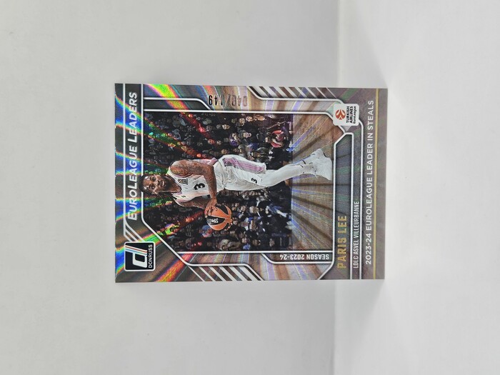 24-25 PANINI DONRUSS EUROLEAGUE LDLC ASVEL PARIS LEE ''EUROLEAGUE LEADERS'' SILVER LASER 048/149