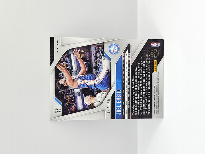 2024-25 PANINI PRIZM JOEL EMBIID WHITE 045/175