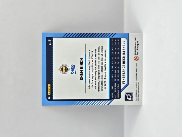 24-25 PANINI DONRUSS EUROLEAGUE FENERBAHCE KHEM BIRCH PURPLE LASER 60/99