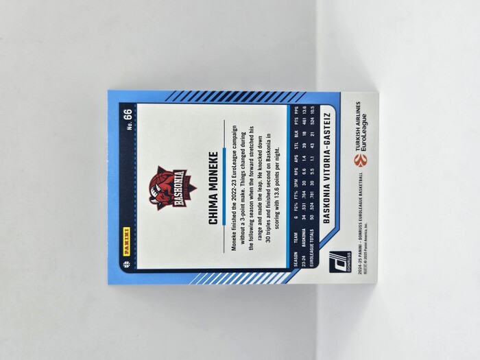 24-25 PANINI DONRUSS EUROLEAGUE BASKONIA CHIMA MONEKE PURPLE PRESS PROOF 263/275