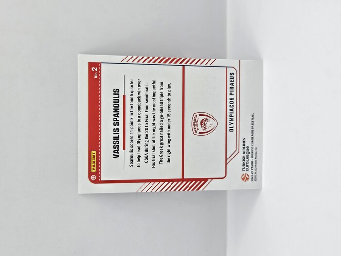 2024-25 PANINI DONRUSS EUROLEAGUE OLYMPIACOS VASSILIS SPANOULIS SILVER LASER ''HIGHLIGHTS'' 044/149