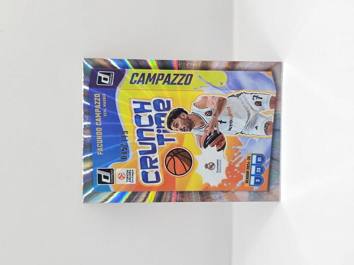 24-25 PANINI DONRUSS EUROLEAGUE REAL MADRID FACUNDO CAMPAZZO SILVER LAZER CRUNCH TIME 015/149