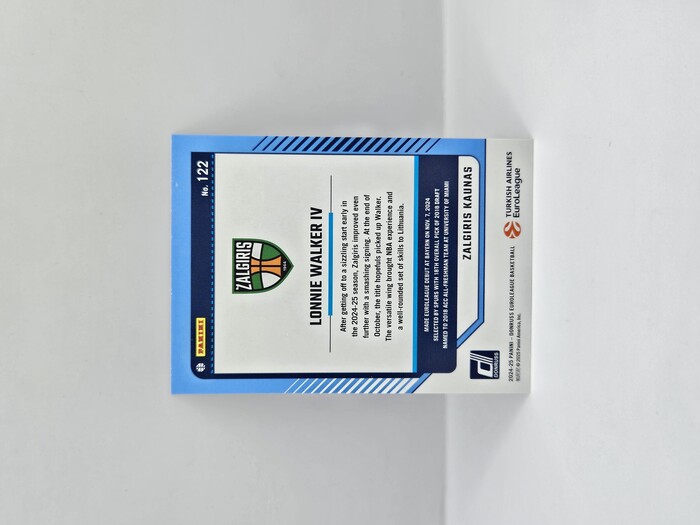 24-25 PANINI DONRUSS EUROLEAGUE ZALGIRIS LOONIE WALKER IV SILVER LASER 018/149