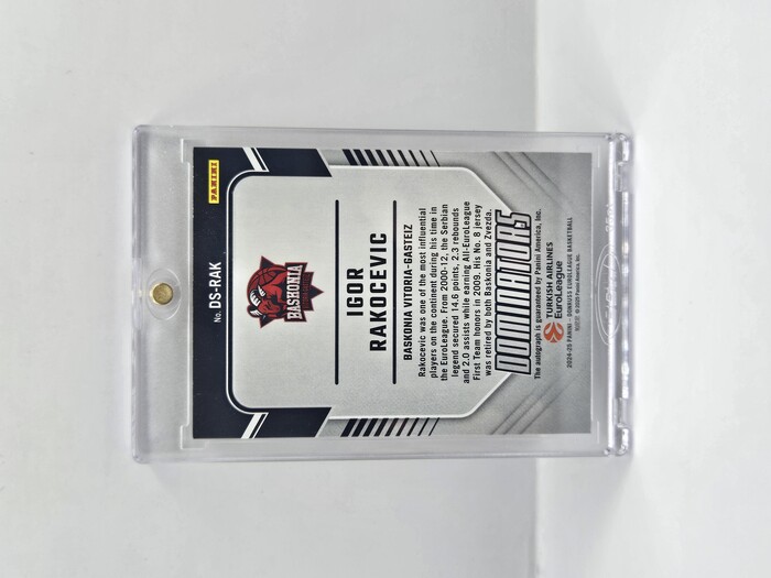 24-25 PANINI DONRUSS EUROLEAGUE BASKONIA IGOR RAKOCEVIC ''DOMINATORS'' AUTOGRAPH YELLOW STAR 5/5