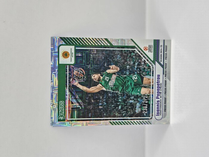 24-25 PANINI DONRUSS EUROLEAGUE PANATHINAIKOS IOANNIS PAPAPETROU PURPLE PRESS PROOF 238/275