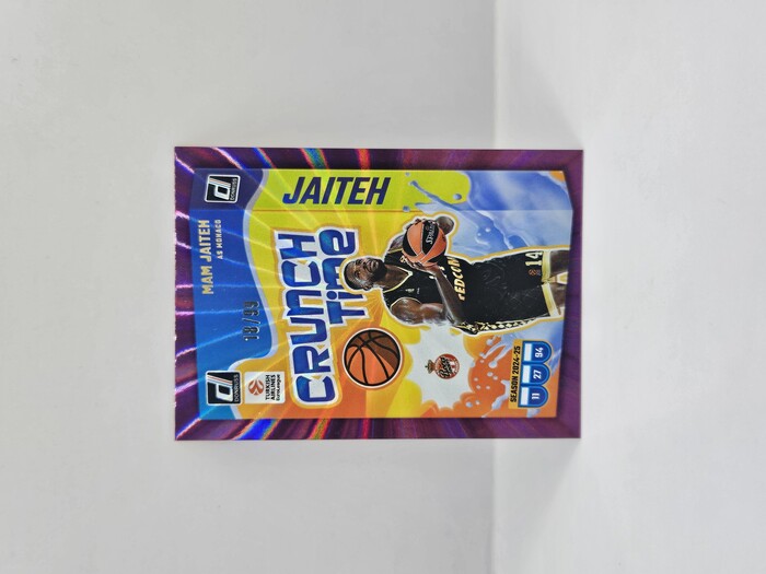 24-25 PANINI DONRUSS EUROLEAGUE MONACO MAM JAITEH ''CRUNCH TIME'' PURPLE LASER 18/99